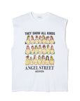 ANGEL STREET PRINT SLEEVELESS TEE