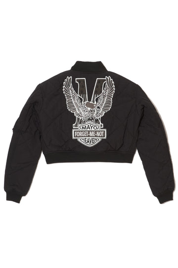 【KIDS】EAGLE  EMBROIDERY NYLON JKT -  BLACK