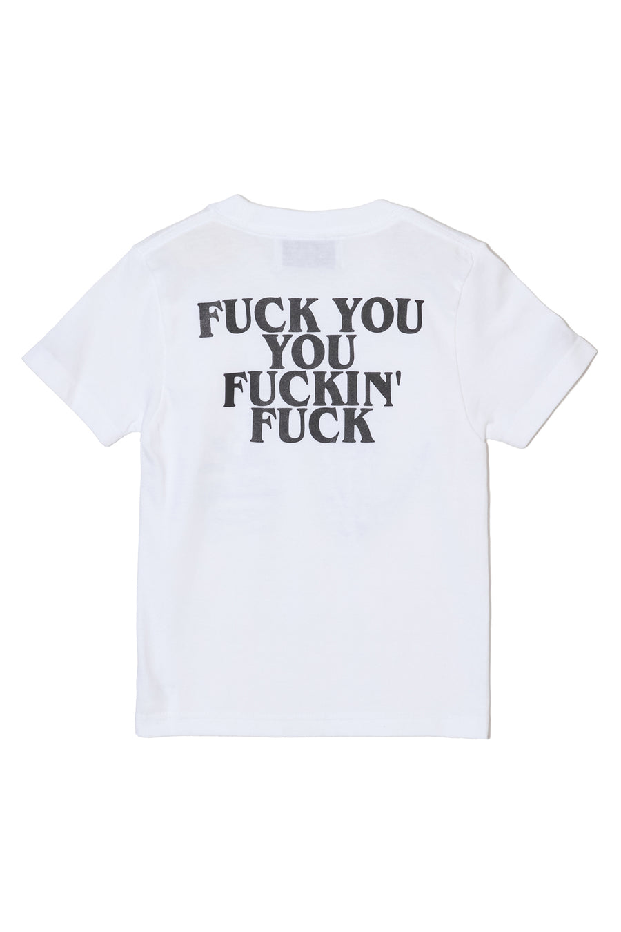 【KIDS】 F●CKIN F●CK PRINT  SHORT SLEEVE TEE - WHITE