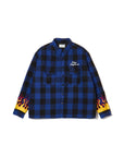 FIRE EMBROIDERY CHECK SHIRT JKT