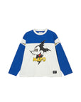 ELECTRICAL MOUSE EMBROIDERY FOOTBALL LONG SLEEVE TEE