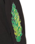 FIRE SKULL PRINT LONG SLEEVE TEE