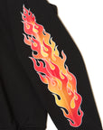 FLAME LIP EMBROIDERY CREW NECK SWEAT