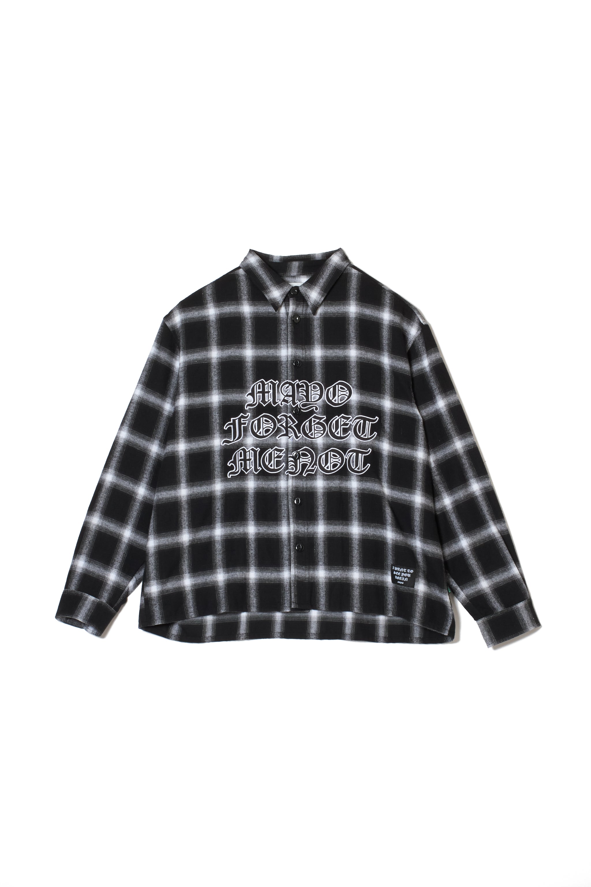 mqyo様 FRONT LOGO EMBROIDERY CHECK SHIRT – MAYO