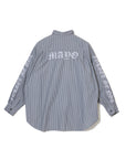 BACK LOGO EMBROIDERY STRIPE SHIRT