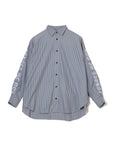 BACK LOGO EMBROIDERY STRIPE SHIRT