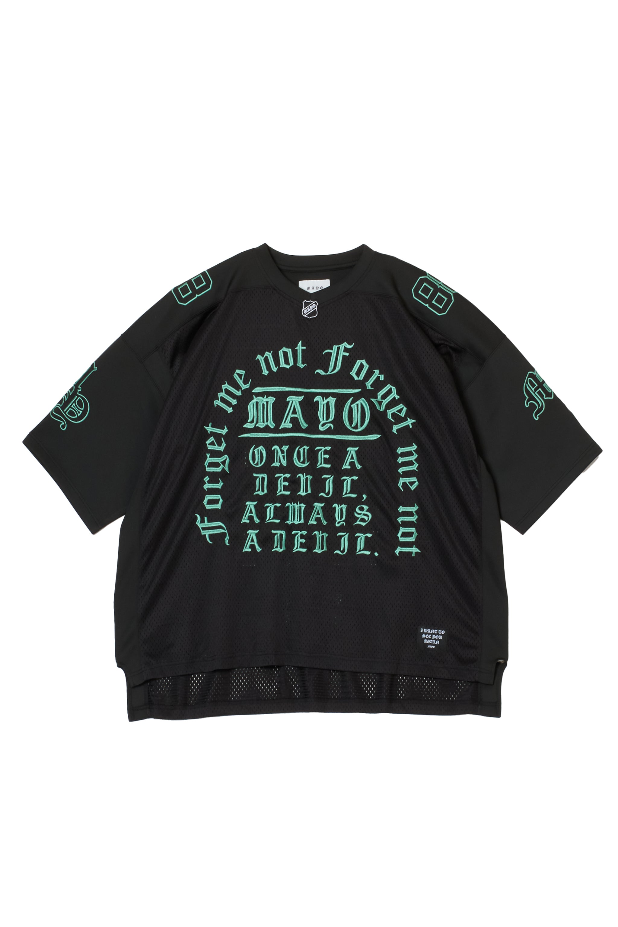 MAYO MESSAGE EMBROIDERY GAME SHORT SLEEVE SHIRT