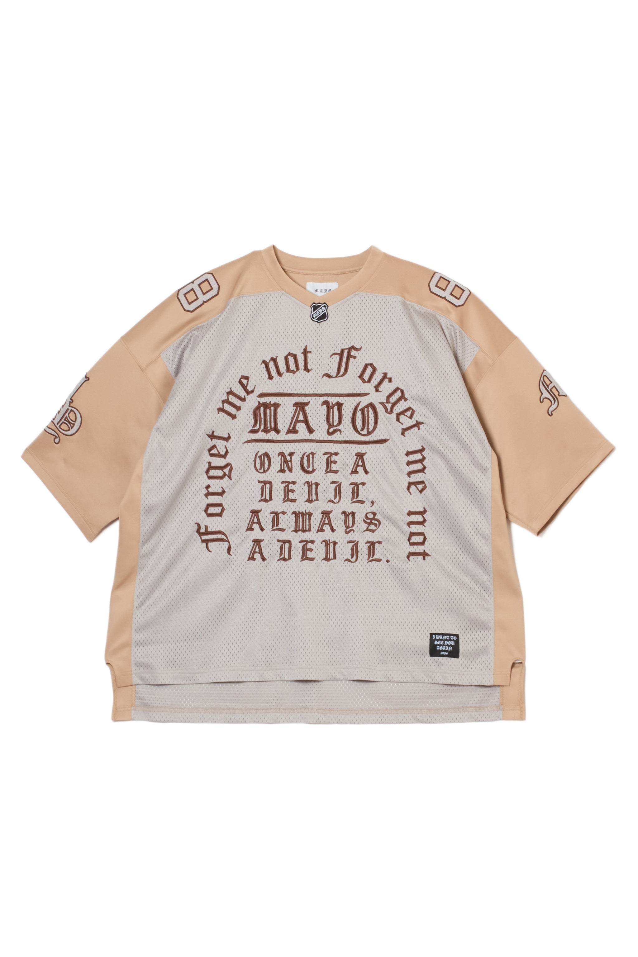 トップス MAYO GAME SHORT SLEEVE SHIRT MAYO MESSAGE EMBROIDERY GAME SHORT SLEEVE SHIRT