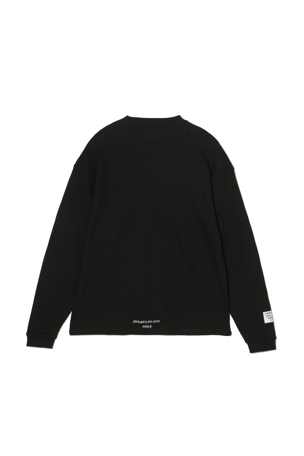 PLAIN EMBROIDERY THERMAL LONG SLEEVE TEE