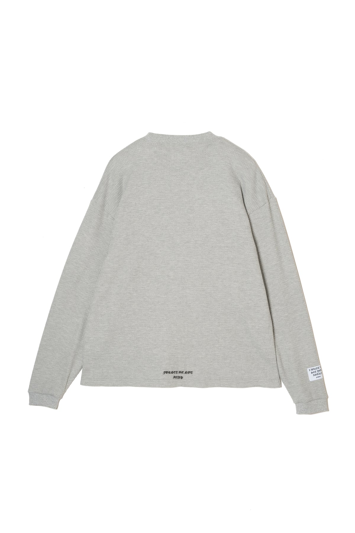 PLAIN EMBROIDERY THERMAL LONG SLEEVE TEE