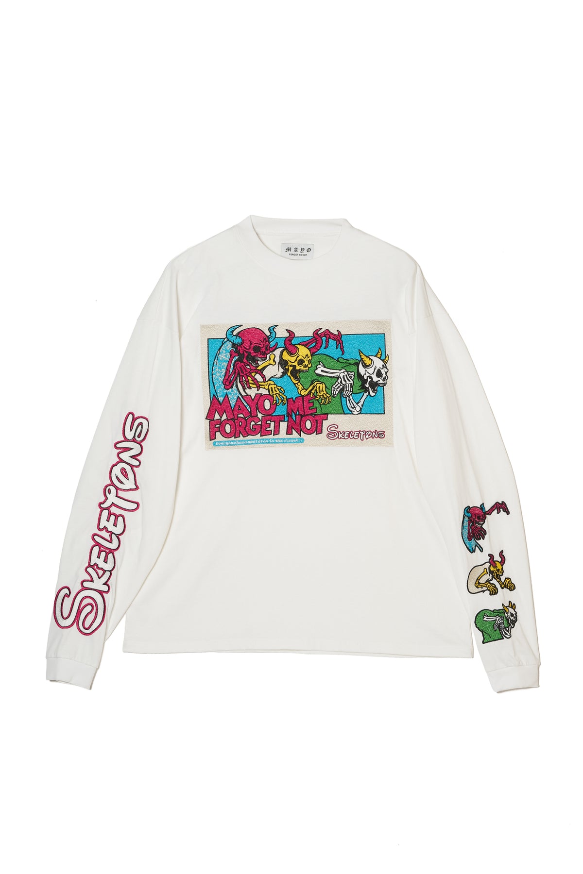 A SKELETON IN THE CLOSET EMBROIDERY LONG SLEEVE TEE