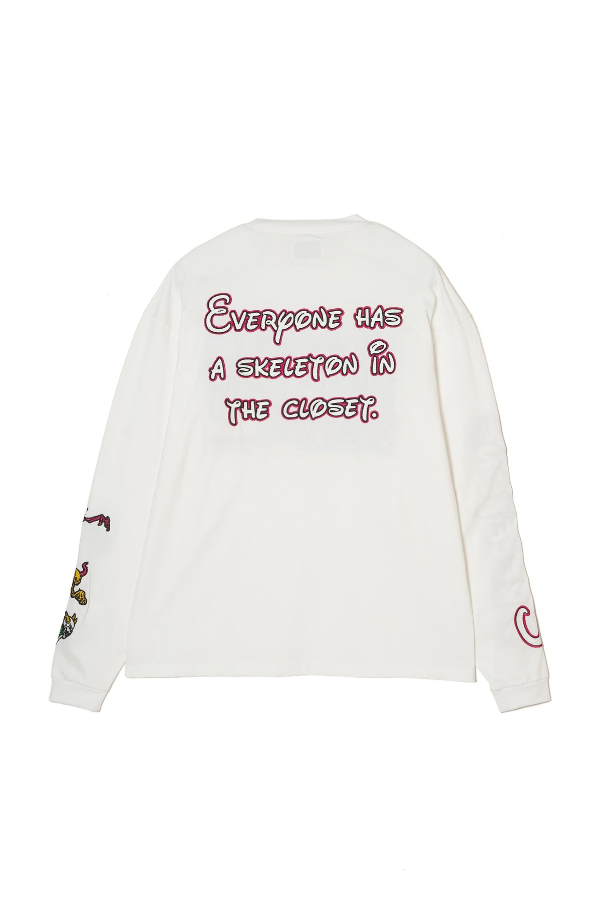 A SKELETON IN THE CLOSET EMBROIDERY LONG SLEEVE TEE