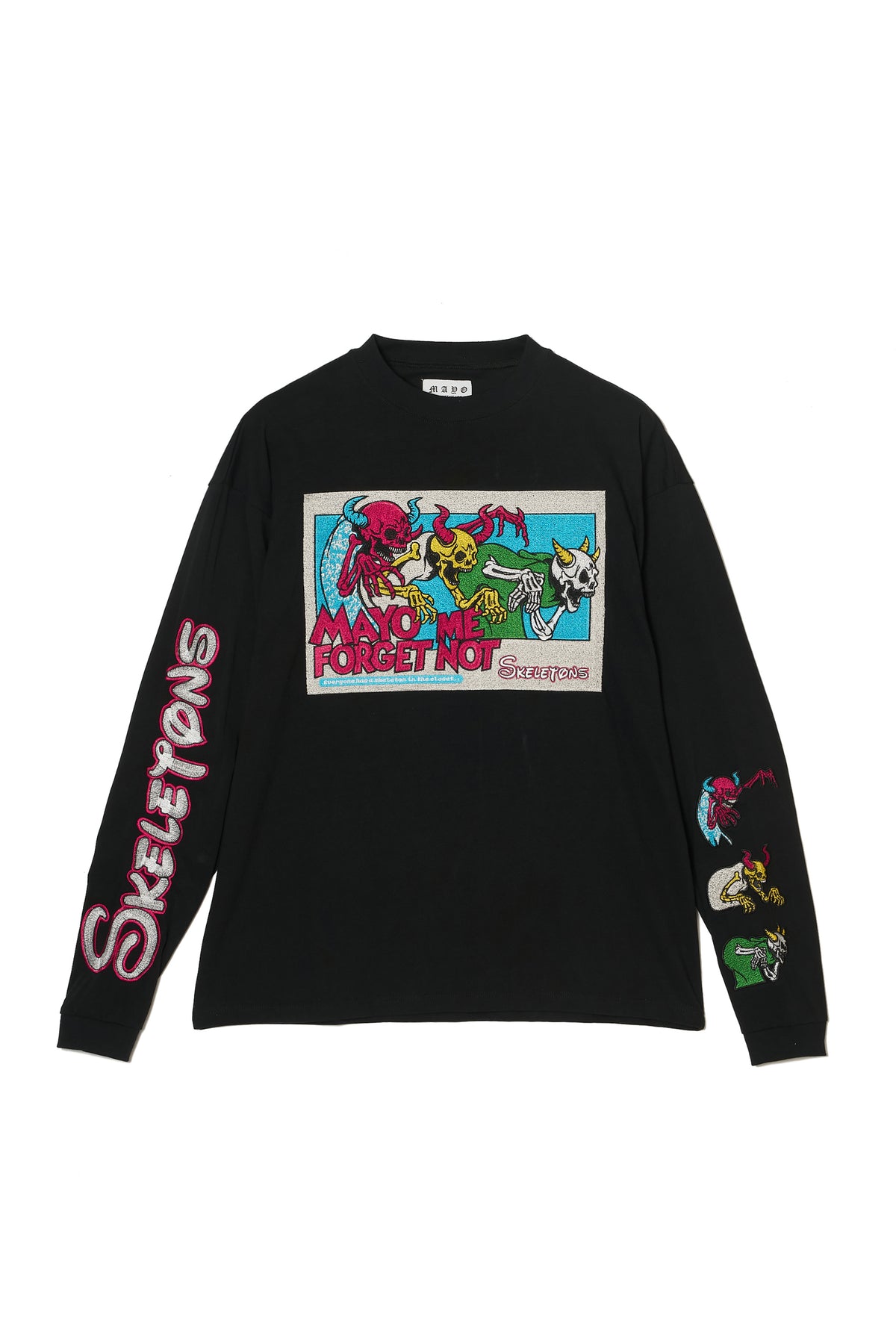 A SKELETON IN THE CLOSET EMBROIDERY LONG SLEEVE TEE