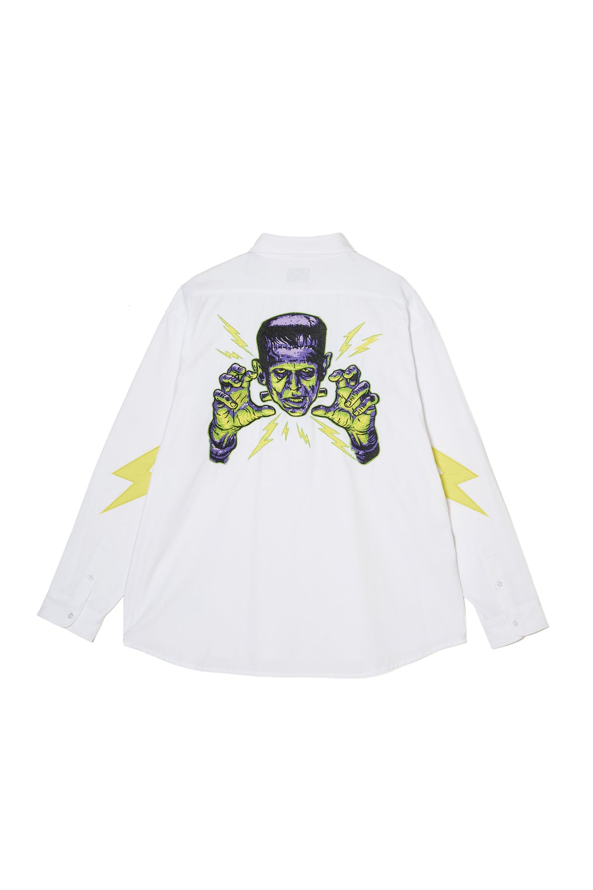 THUNDER FRANKEN EMBROIDERY LONG SLEEVED BUTTON-DOWN SHIRT