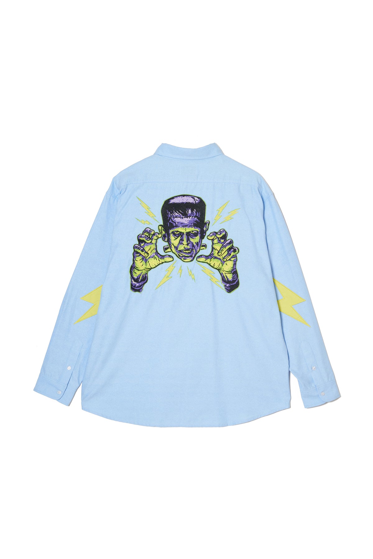 THUNDER FRANKEN EMBROIDERY LONG SLEEVED BUTTON-DOWN SHIRT