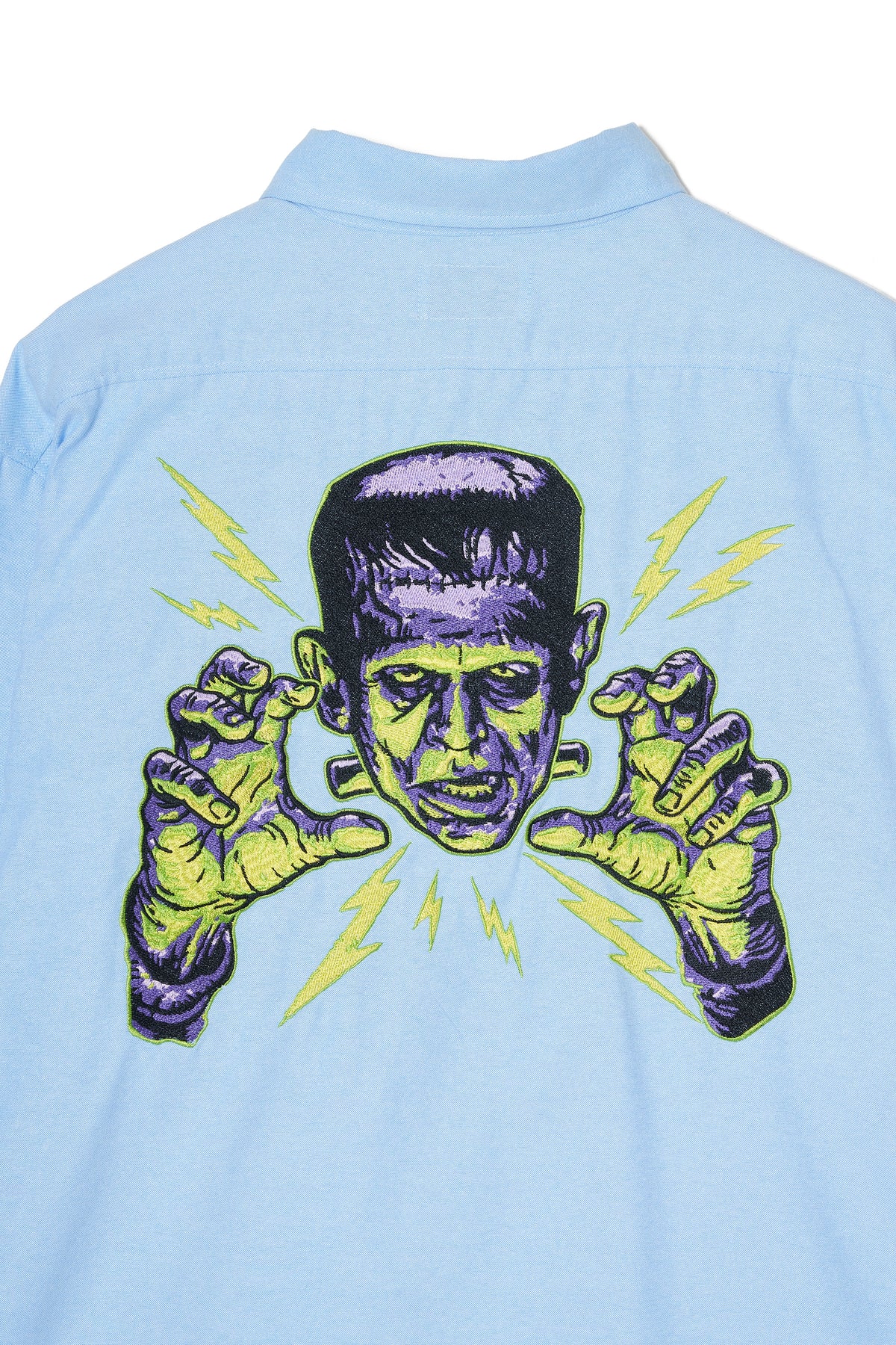 THUNDER FRANKEN EMBROIDERY LONG SLEEVED BUTTON-DOWN SHIRT