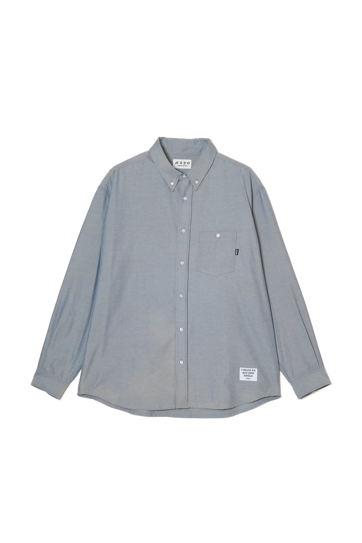 THUNDER FRANKEN EMBROIDERY LONG SLEEVED BUTTON-DOWN SHIRT