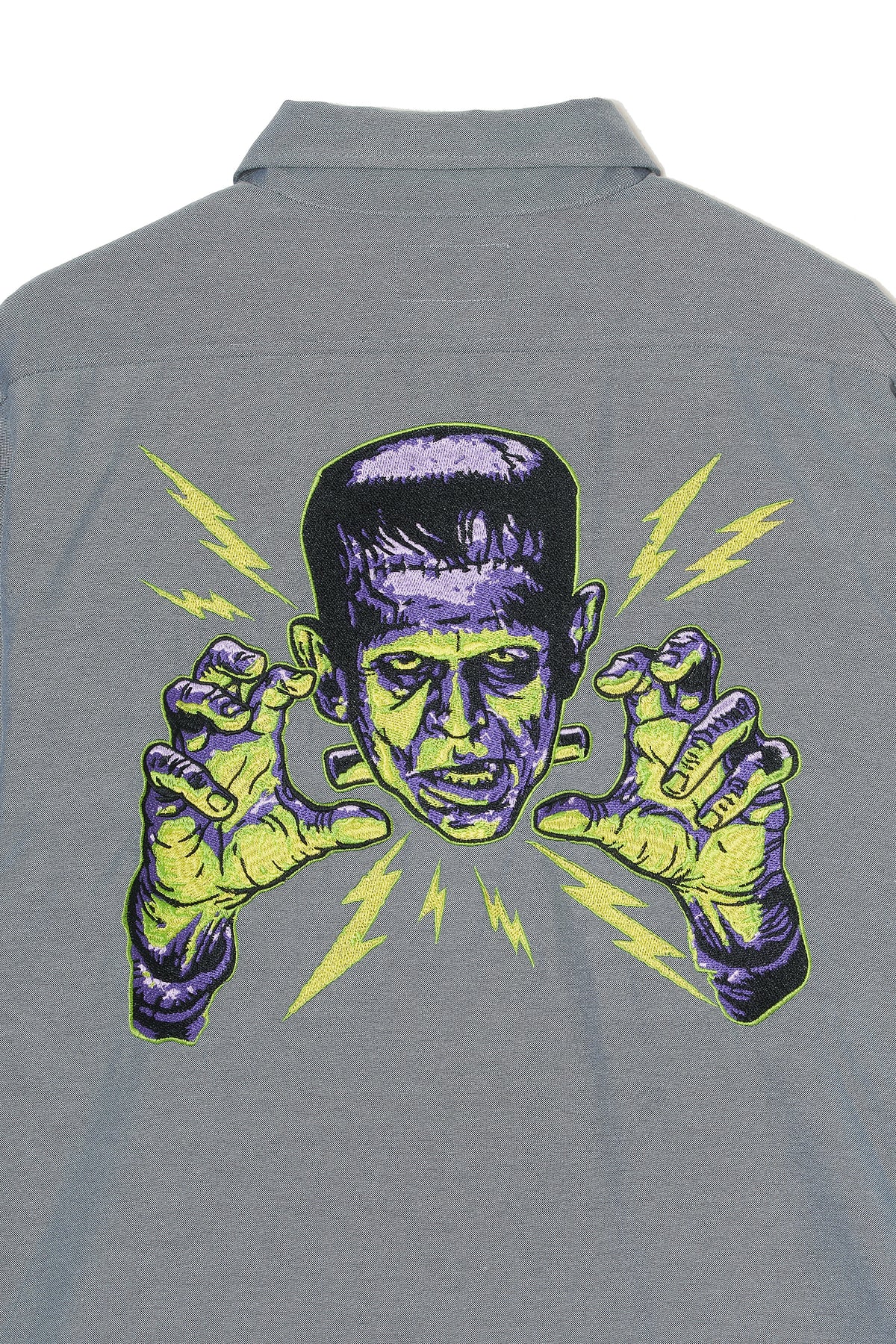 THUNDER FRANKEN EMBROIDERY LONG SLEEVED BUTTON-DOWN SHIRT