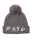 MAYO LOGO EMBROIDERY POM-POM KNIT CAP