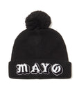 MAYO LOGO EMBROIDERY POM-POM KNIT CAP