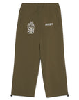 FIRE IRON CROSS EMBROIDERY NYLON PANTS