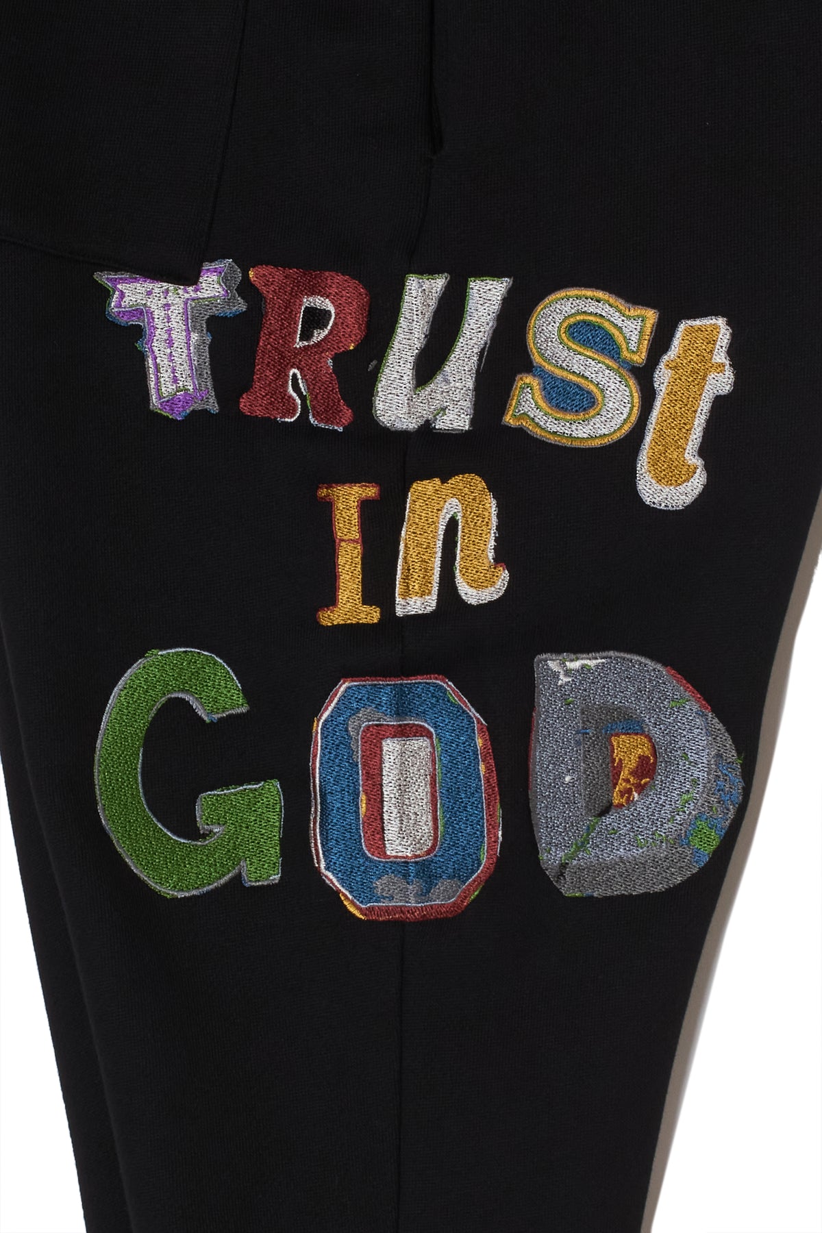 TRUST IN GOD EMBROIDERY SWEAT PANTS