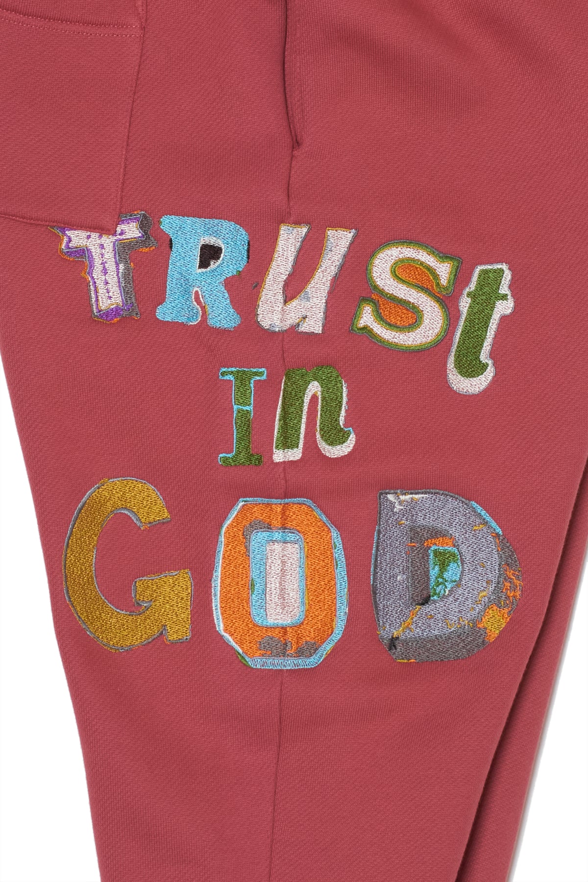 TRUST IN GOD EMBROIDERY SWEAT PANTS