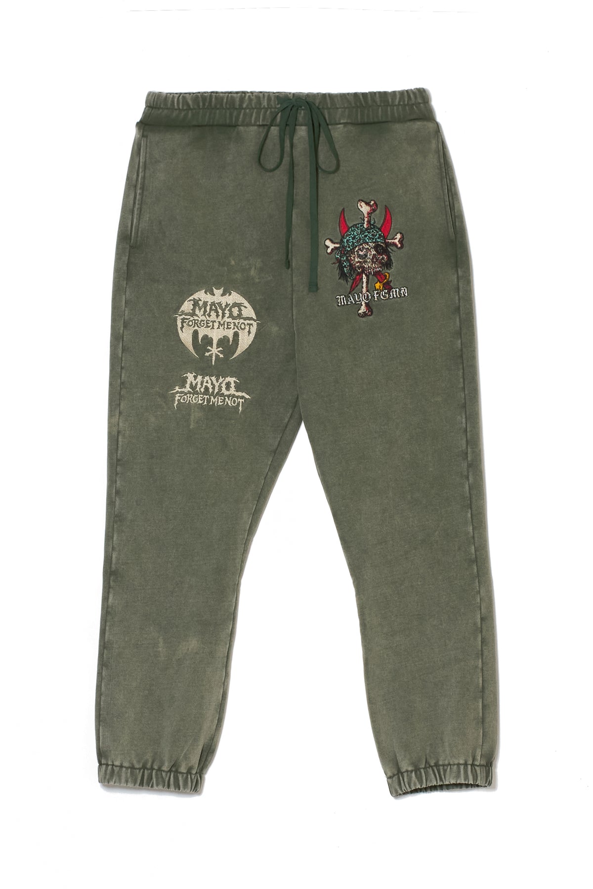 MAYO BANDANA SKULL EMBROIDERY SWEAT PANTS