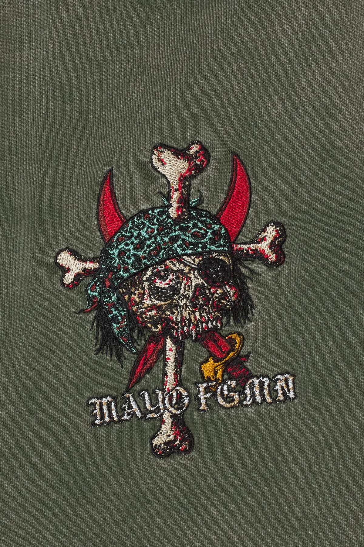 MAYO BANDANA SKULL EMBROIDERY SWEAT PANTS