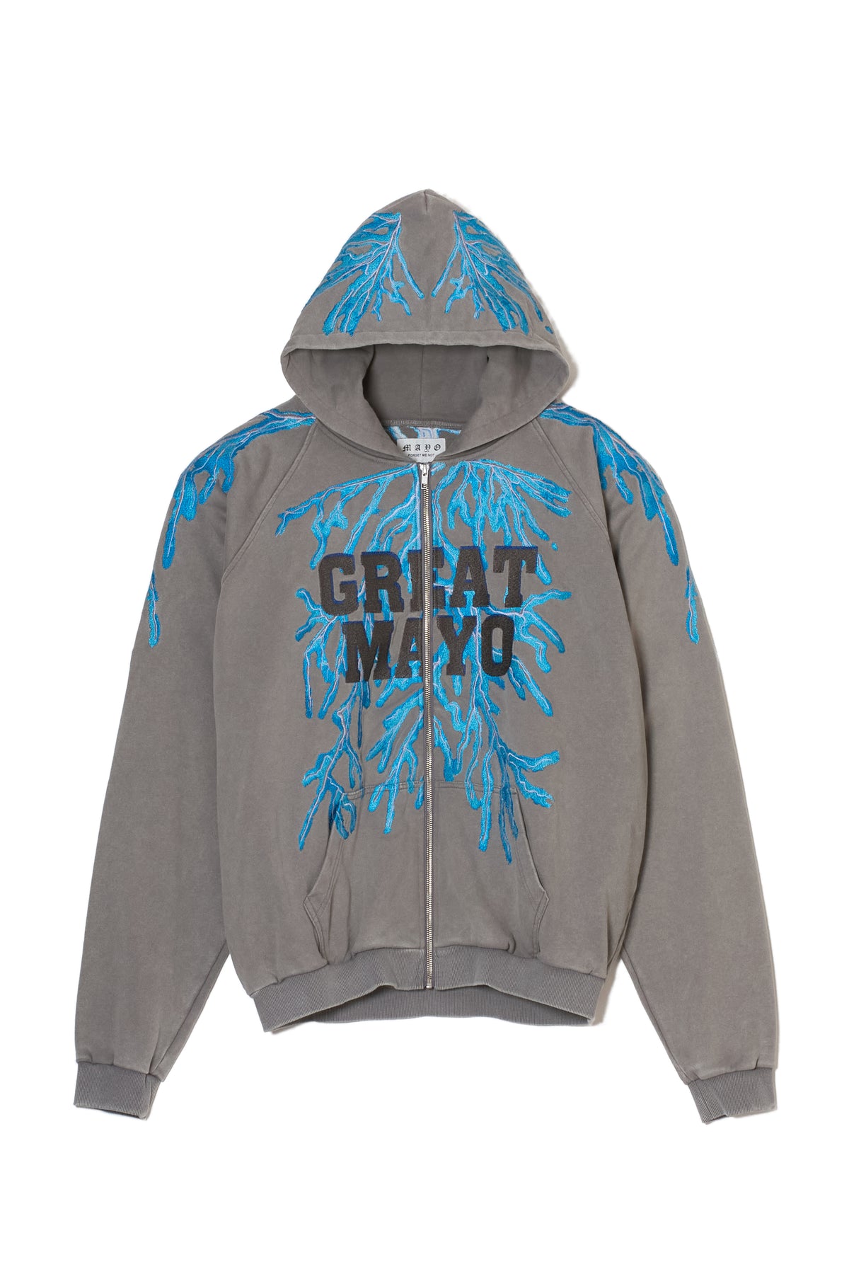 GREAT MAYO THUNDER EMBROIDERY ZIP UP HOODIE