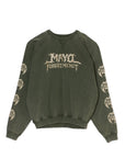 MAYO BANDANA SKULL EMBROIDERY CREW NECK SWEAT