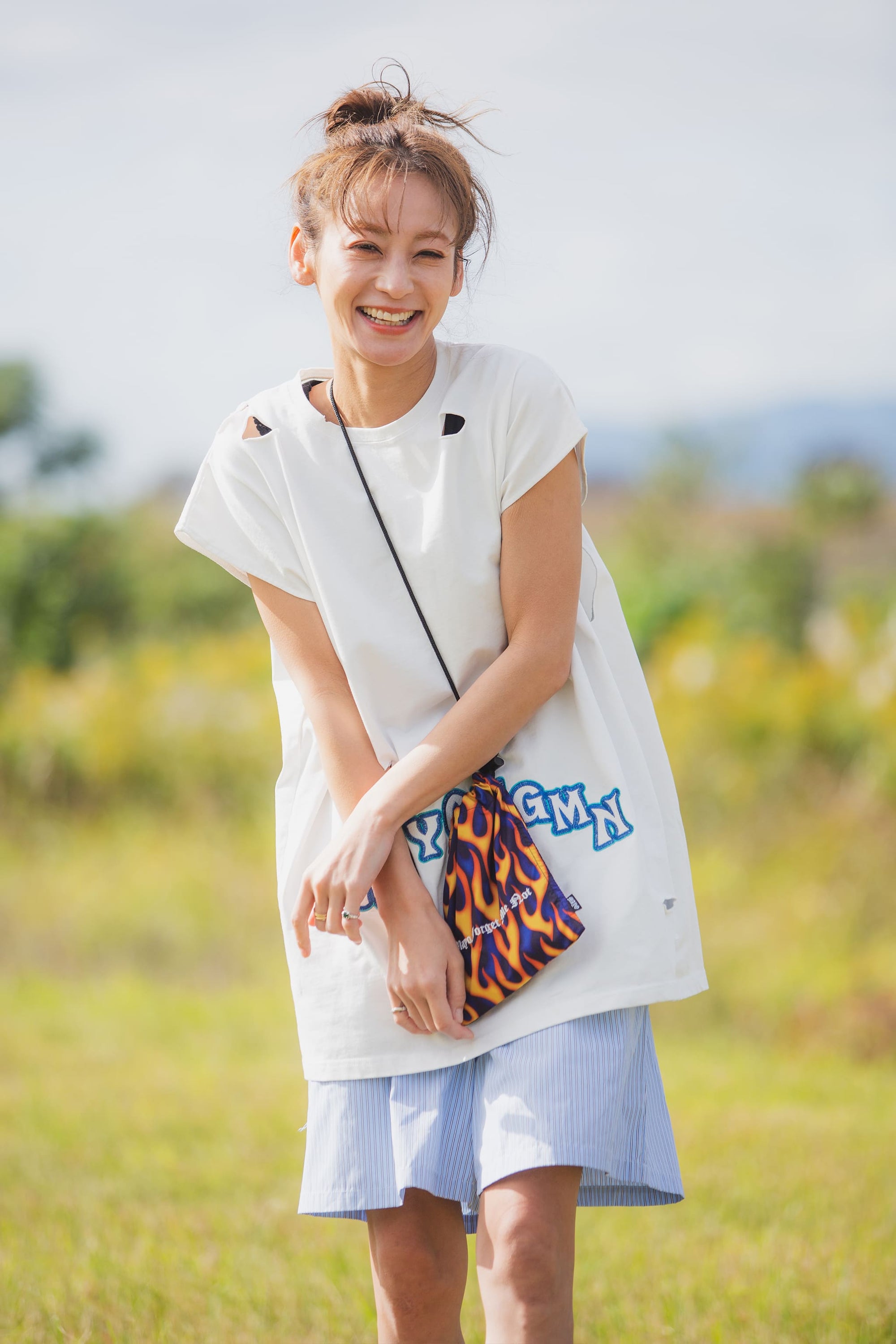 MAYO LOGO EMBROIDERY DRAWSTRING BAG