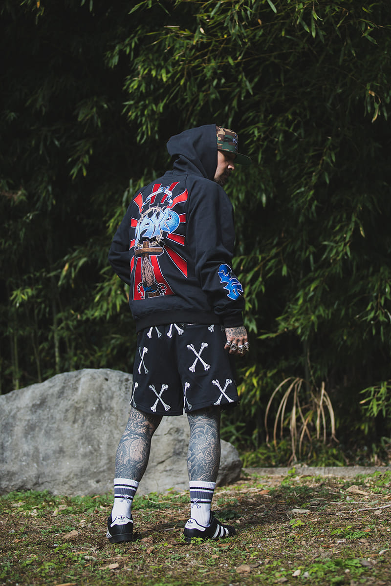 Sunshine Embroidery Hoodie - BLACK