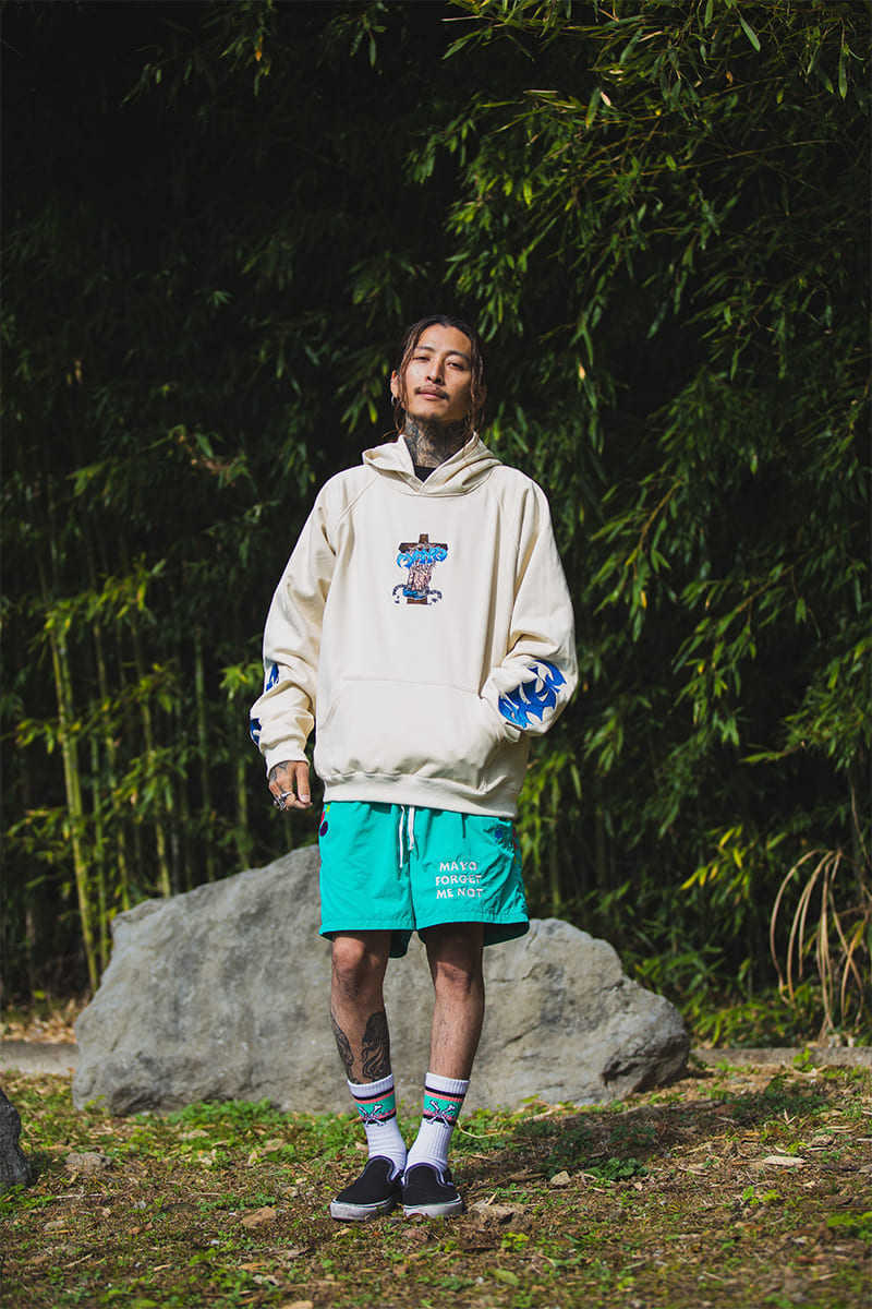 Sunshine Embroidery Hoodie - OFF WHITE