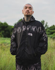 FIRE EMBROIDERY NYLON JKT - FIRE BLACK