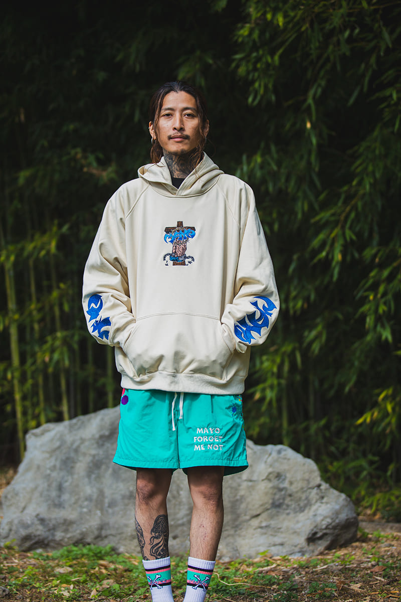 Sunshine Embroidery Hoodie - OFF WHITE