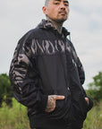 FIRE EMBROIDERY NYLON JKT - FIRE BLACK