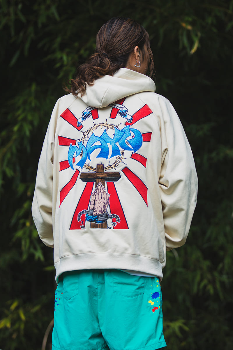 Sunshine Embroidery Hoodie - OFF WHITE