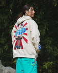 Sunshine Embroidery Hoodie - OFF WHITE