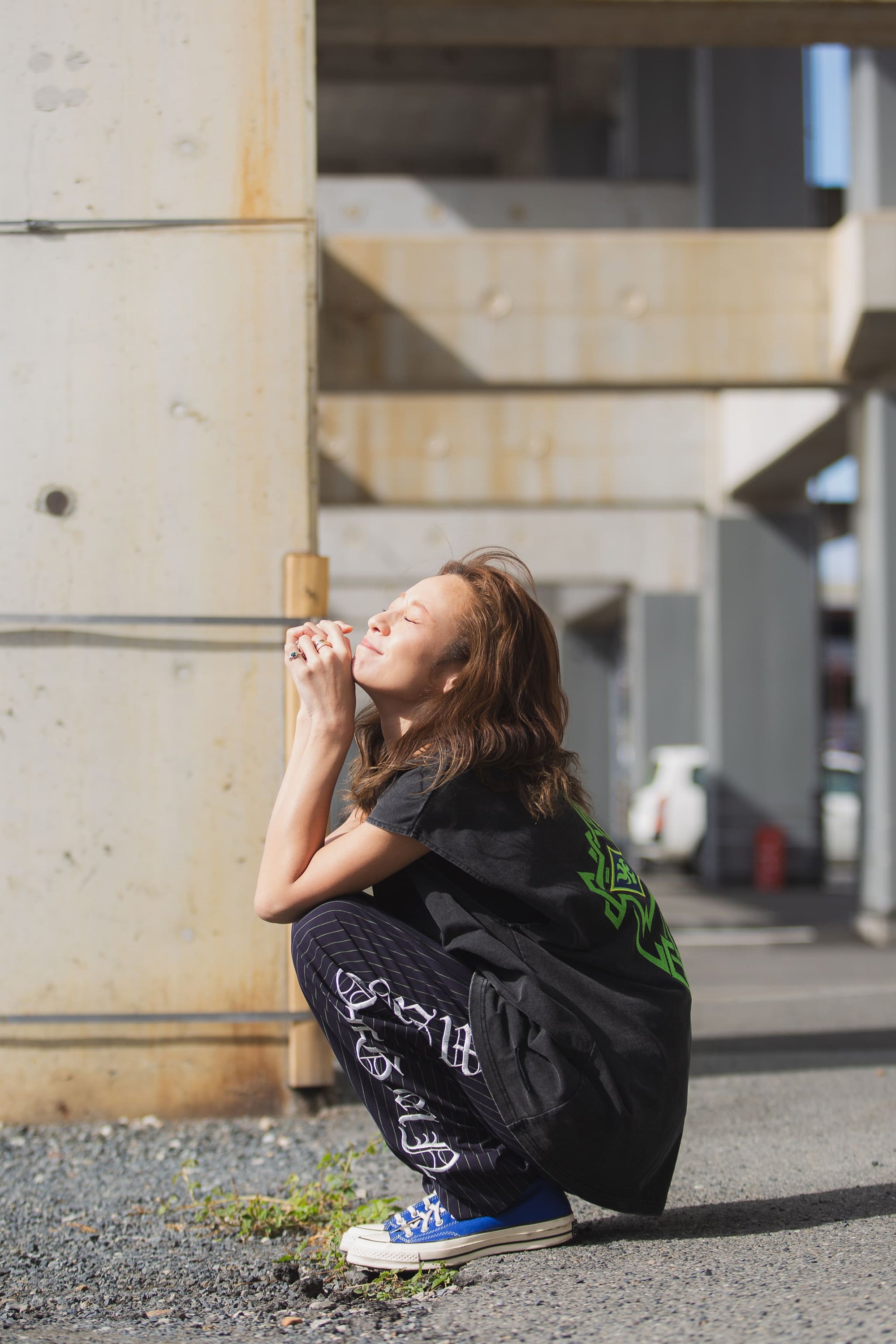 MAYO EMBROIDERY STRIPE EASY SLACKS