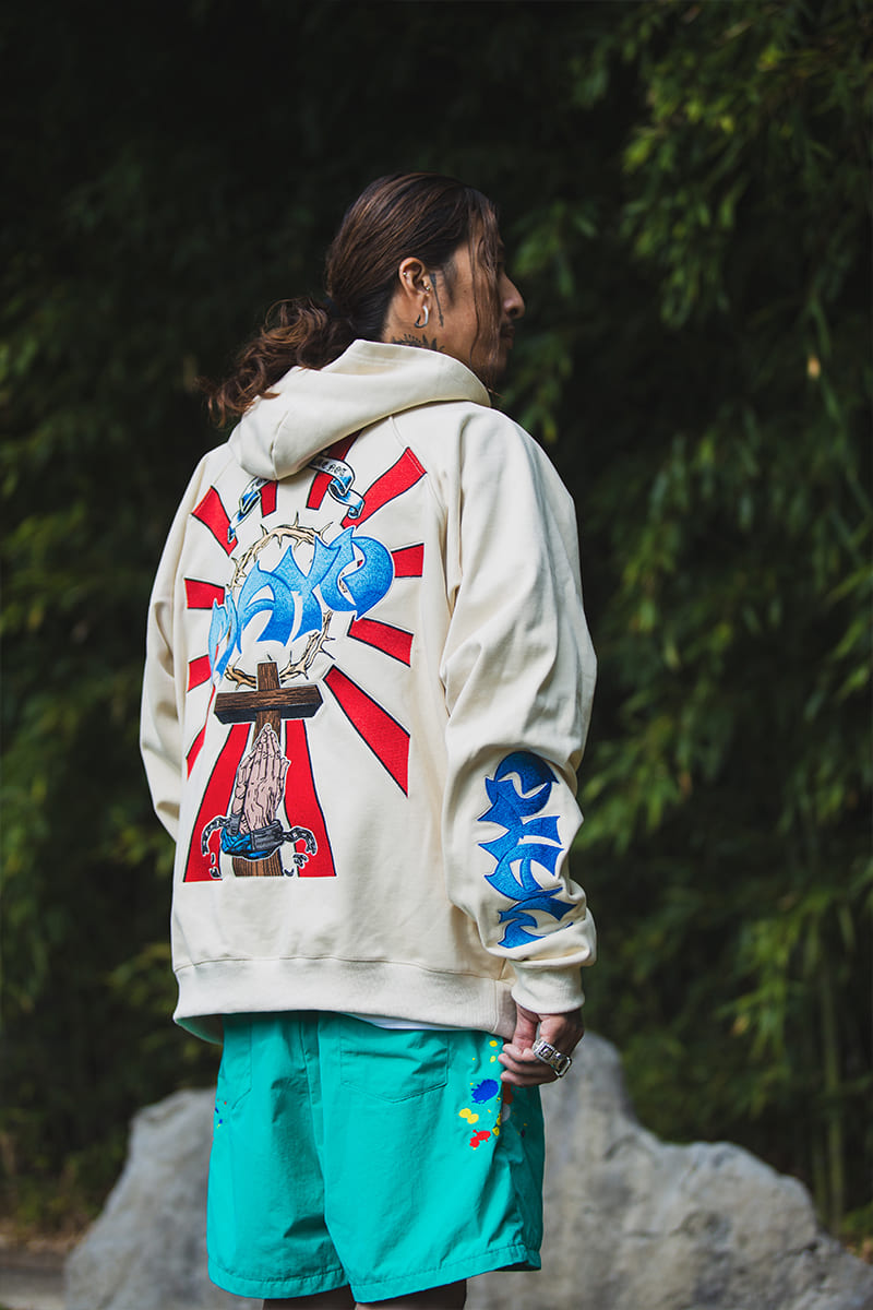 Sunshine Embroidery Hoodie - OFF WHITE