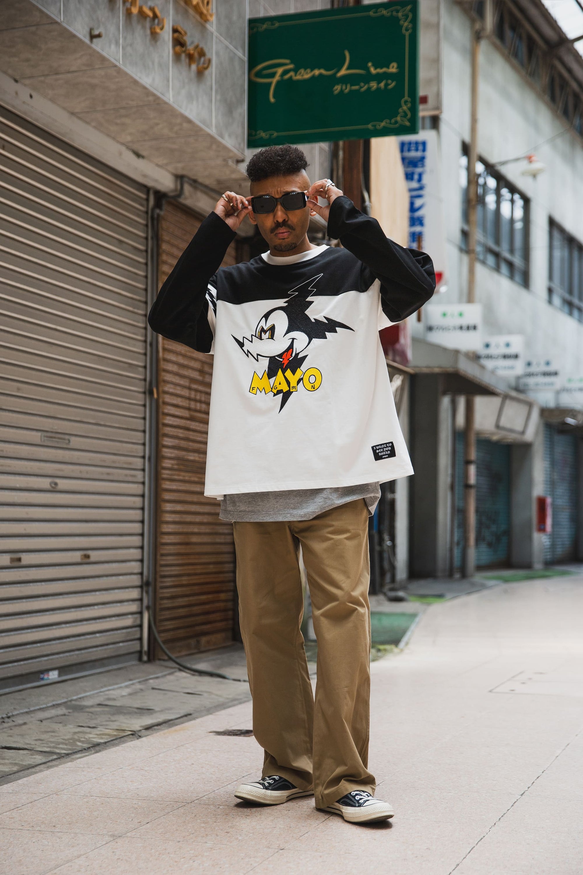 MAYO EMBROIDERY CHINO PANTS