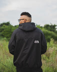 FIRE EMBROIDERY NYLON JKT - BLACK