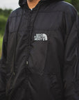 FIRE EMBROIDERY NYLON JKT - BLACK