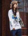MAYO IN WONDERLAND PRINT LONG SLEEVE TEE