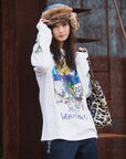MAYO IN WONDERLAND PRINT LONG SLEEVE TEE