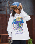 MAYO IN WONDERLAND PRINT LONG SLEEVE TEE