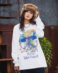 MAYO IN WONDERLAND PRINT LONG SLEEVE TEE
