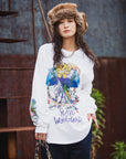 MAYO IN WONDERLAND PRINT LONG SLEEVE TEE