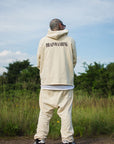 BRAINWASHING EMBROIDERY HOODIE - OFF WHITE